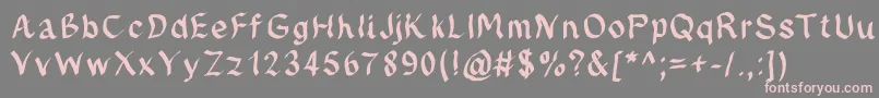 Jdfynx Font – Pink Fonts on Gray Background