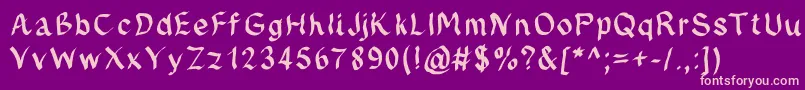 Jdfynx Font – Pink Fonts on Purple Background