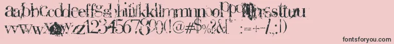 Plaguedeath Font – Black Fonts on Pink Background