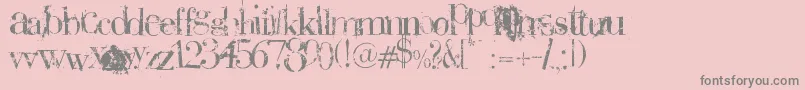 fuente Plaguedeath – Fuentes Grises Sobre Fondo Rosa