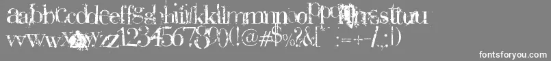 Plaguedeath Font – White Fonts on Gray Background