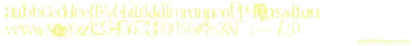 Plaguedeath Font – Yellow Fonts on White Background