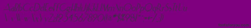 ElisiaItalic Font – Black Fonts on Purple Background