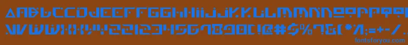 GenerationNth Font – Blue Fonts on Brown Background