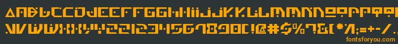 フォントGenerationNth – 黒い背景にオレンジの文字