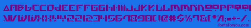 Fonte GenerationNth – fontes roxas em um fundo azul