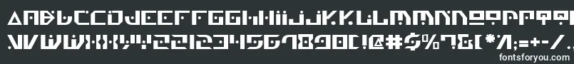 GenerationNth-fontti – valkoiset fontit mustalla taustalla