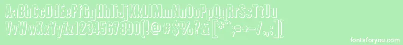 IAmHueca Font – White Fonts on Green Background