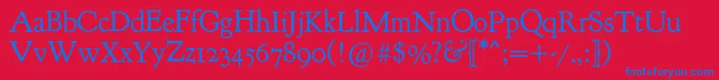 Goudybookletter1911 Font – Blue Fonts on Red Background