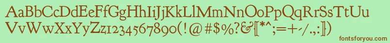 fuente Goudybookletter1911 – Fuentes Marrones Sobre Fondo Verde