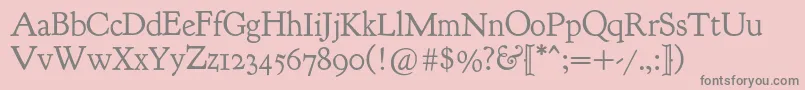 Goudybookletter1911 Font – Gray Fonts on Pink Background