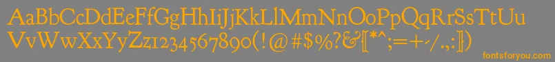 Goudybookletter1911 Font – Orange Fonts on Gray Background