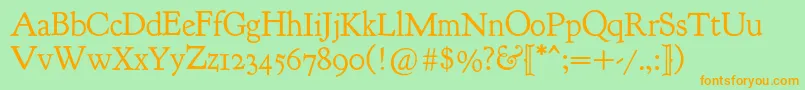 Goudybookletter1911 Font – Orange Fonts on Green Background