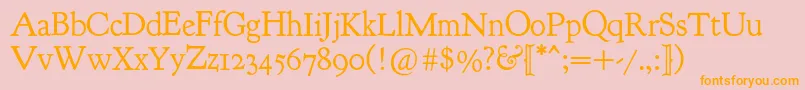 Goudybookletter1911 Font – Orange Fonts on Pink Background