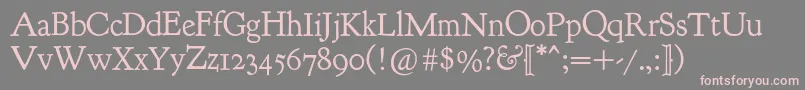 Goudybookletter1911 Font – Pink Fonts on Gray Background