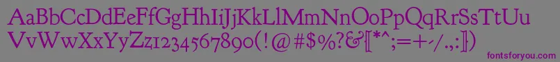Goudybookletter1911 Font – Purple Fonts on Gray Background