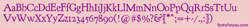 Goudybookletter1911 Font – Purple Fonts on Pink Background