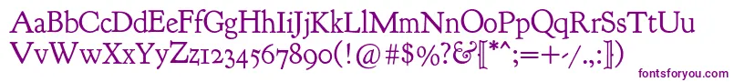 Goudybookletter1911 Font – Purple Fonts on White Background