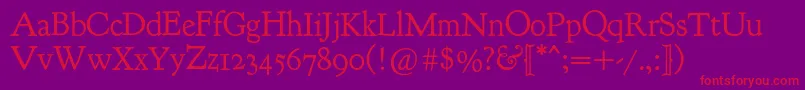 Goudybookletter1911 Font – Red Fonts on Purple Background