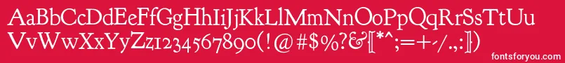 Goudybookletter1911 Font – White Fonts on Red Background