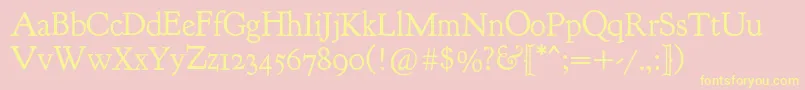 Goudybookletter1911 Font – Yellow Fonts on Pink Background