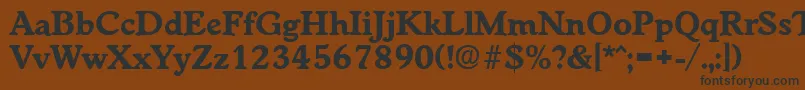 フォントWorchesterBold – 黒い文字が茶色の背景にあります