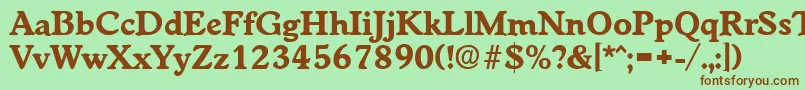 Шрифт WorchesterBold – коричневые шрифты на зелёном фоне