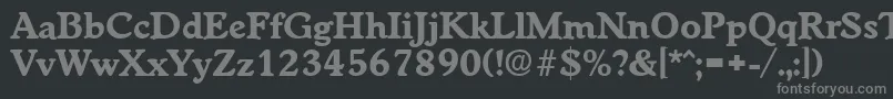 フォントWorchesterBold – 黒い背景に灰色の文字