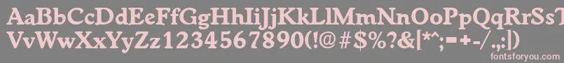 フォントWorchesterBold – 灰色の背景にピンクのフォント