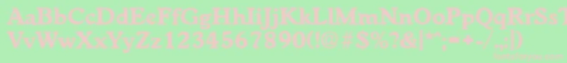 WorchesterBold Font – Pink Fonts on Green Background