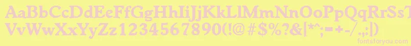 WorchesterBold Font – Pink Fonts on Yellow Background