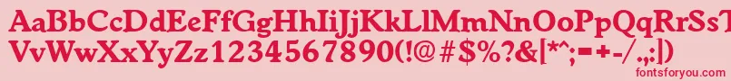 WorchesterBold Font – Red Fonts on Pink Background