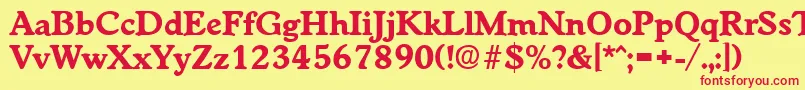 WorchesterBold Font – Red Fonts on Yellow Background