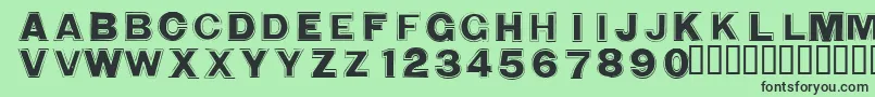 WashingmachineCloser Font – Black Fonts on Green Background