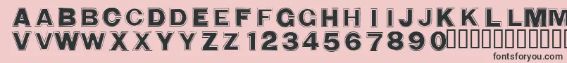 フォントWashingmachineCloser – ピンクの背景に黒い文字