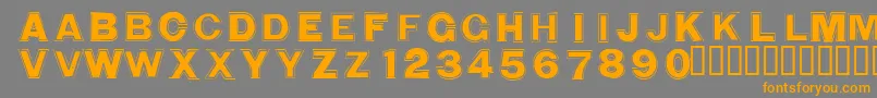 Police WashingmachineCloser – polices orange sur fond gris