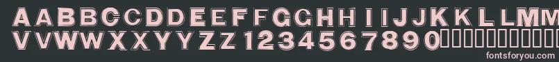 フォントWashingmachineCloser – 黒い背景にピンクのフォント