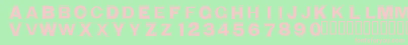 Шрифт WashingmachineCloser – розовые шрифты на зелёном фоне