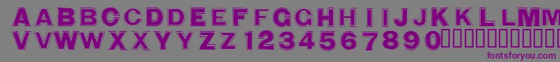 フォントWashingmachineCloser – 紫色のフォント、灰色の背景