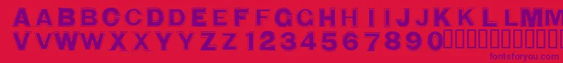 Шрифт WashingmachineCloser – фиолетовые шрифты на красном фоне