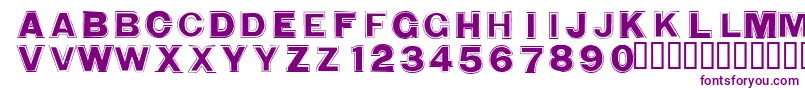 WashingmachineCloser-fontti – violetit fontit valkoisella taustalla