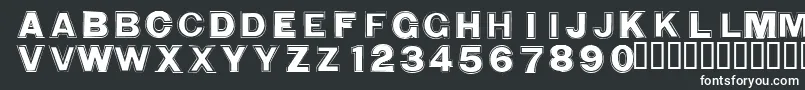 WashingmachineCloser Font – White Fonts on Black Background