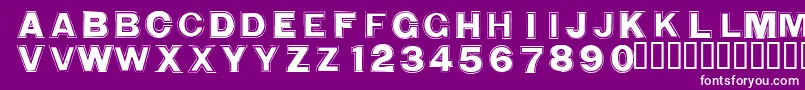 WashingmachineCloser Font – White Fonts on Purple Background