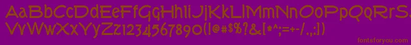 Шрифт Torkb – коричневые шрифты на фиолетовом фоне