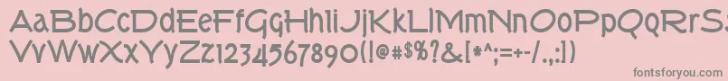 フォントTorkb – ピンクの背景に灰色の文字