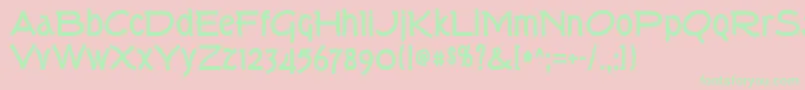 Torkb Font – Green Fonts on Pink Background