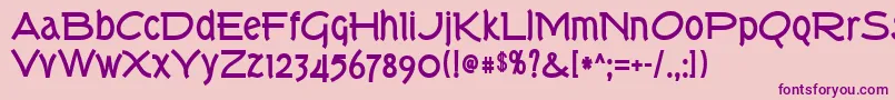 Torkb Font – Purple Fonts on Pink Background