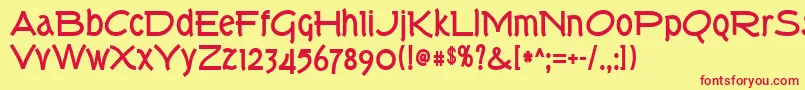 Torkb Font – Red Fonts on Yellow Background