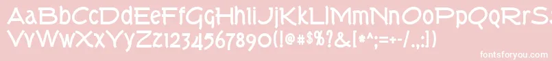Torkb Font – White Fonts on Pink Background