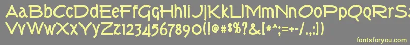 Torkb Font – Yellow Fonts on Gray Background